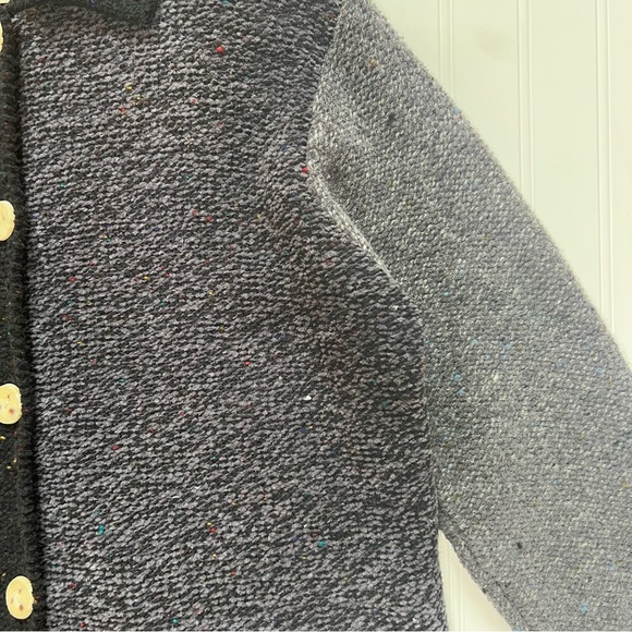 Susan Bristol Long Gray/ Black Patchwork Sweater/ Cardigan - Picture 5 of 15